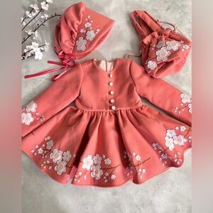 One of the kind custom made coat dress sz 3-4 photography